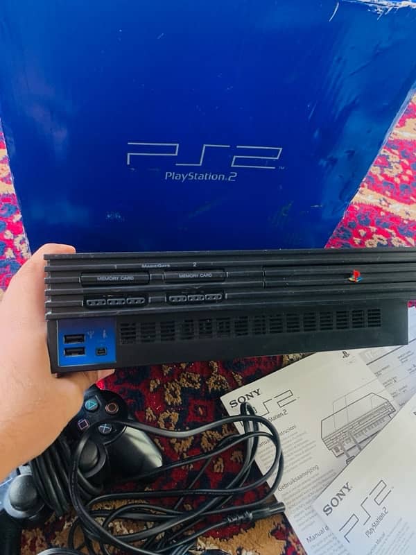 Playstation 2 Phat Console with Box and All the inbox components 13