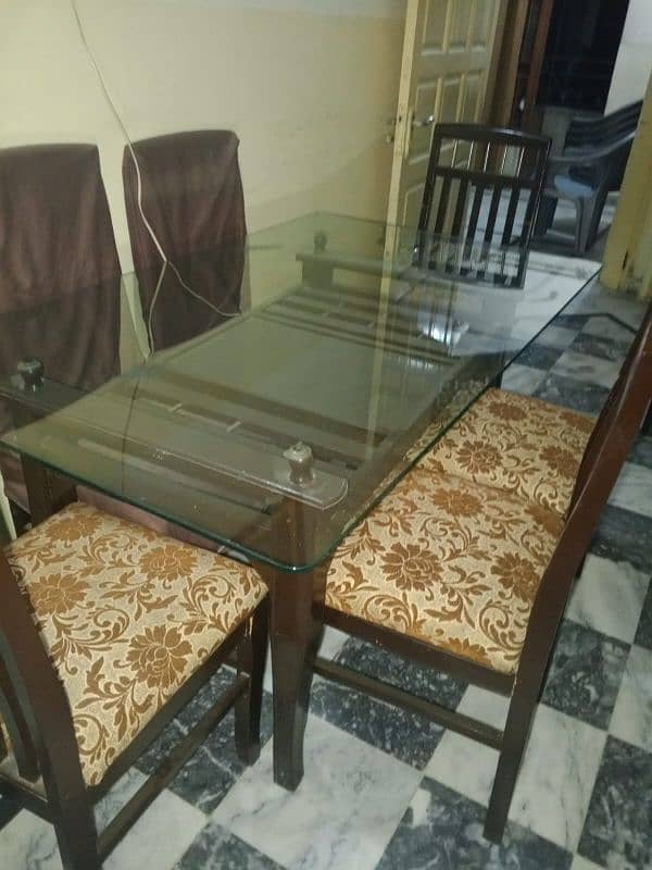 Dining Table / 6 Seater Dining Table / Wooden Chairs / Furniture 2