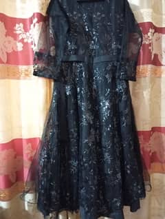 Black net frock