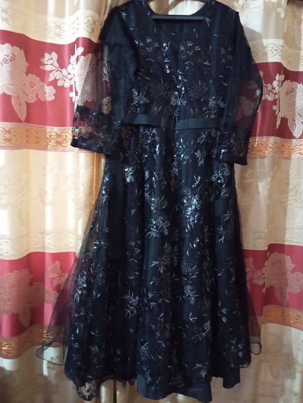 Black net frock 2