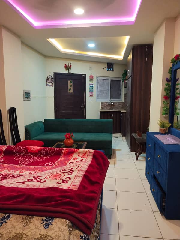 Per day 1bed full furnished flats available for rent 5