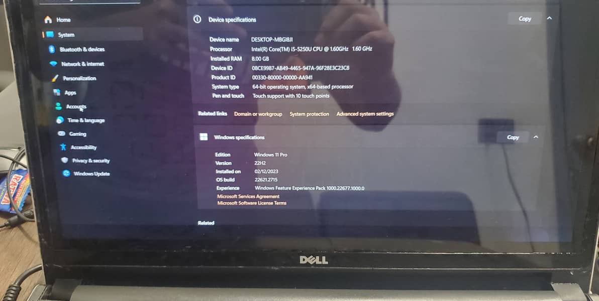 Dell Inspiron 5558 i5 5th Generation | 8 GB Ram | 500 GB HDD 4