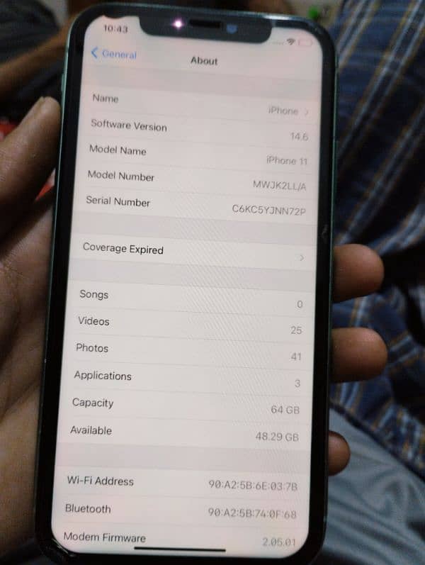 iPhone 11  10 by 9 condition  non PTA 1