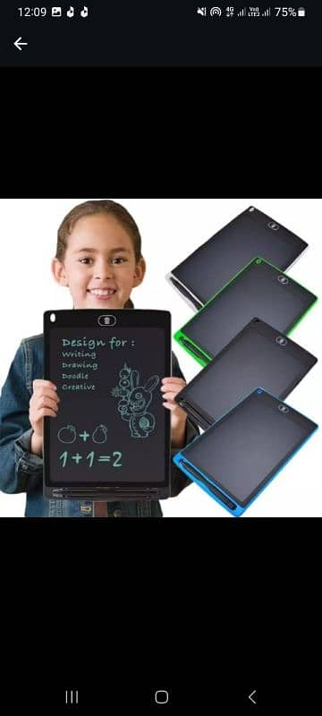 LCD Writing Tablet for Kids Drawing Board for kids Multicolor 0