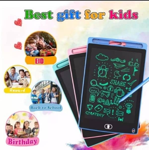 LCD Writing Tablet for Kids Drawing Board for kids Multicolor 2