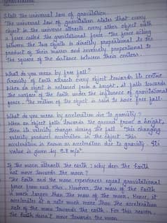 handwriting assignment work