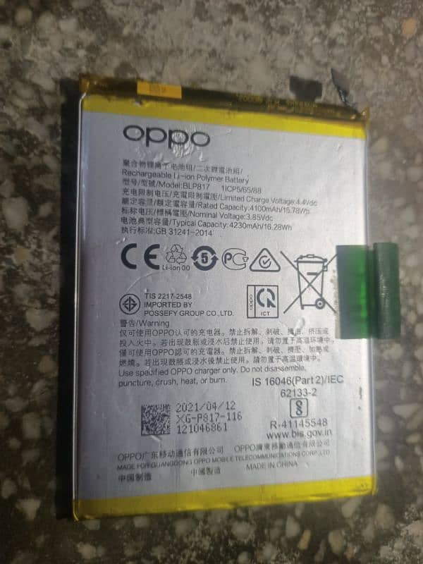 OPPO A15S SPAREPARTS PANEL OR BOARD DEAD 6