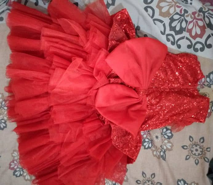 Baby Red tutu frock 1