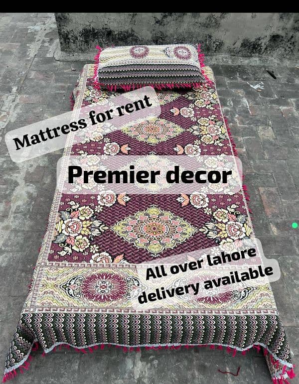 mattress for rent, pillow,blanket, matress for rent premier decorater 0