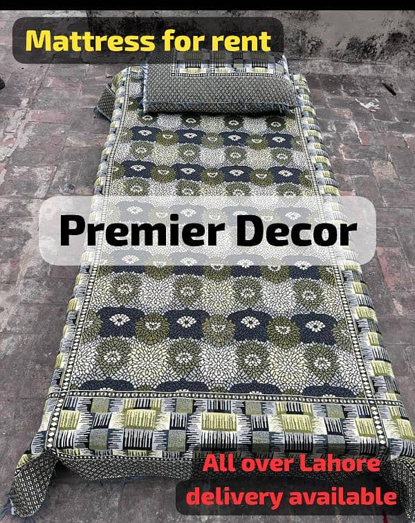 mattress for rent, pillow,blanket, matress for rent premier decorater 1