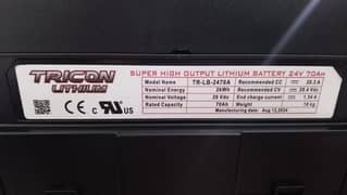 TRICON LITHIUM BATTERIES AVAILABLE 5 YEARS WARRANTY 70AH/100AH/200AH