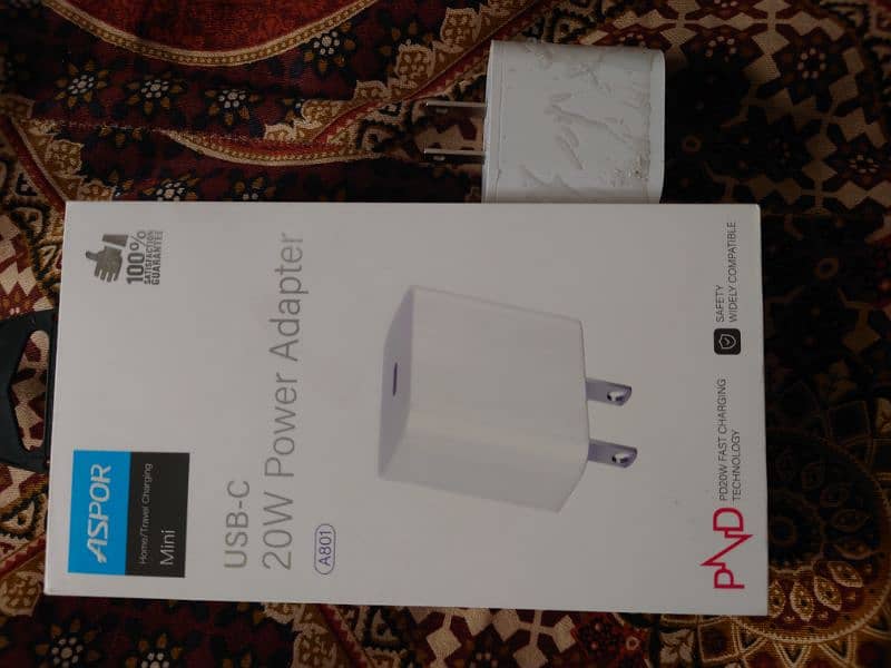 iphone original Adapter ASPOR Brand 20W Urgent sale 03213449768 wtsapp 1