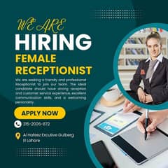 AVAILABLE FEMALE RECEPTIONIST POSITION