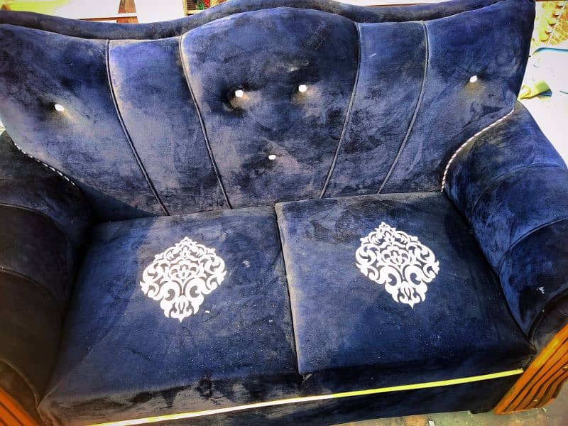 velvet sofa set condition 10/10 1