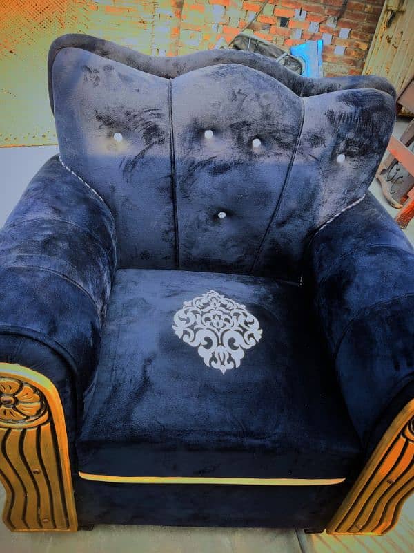 velvet sofa set condition 10/10 2