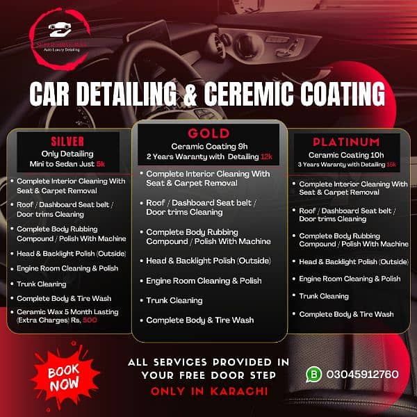 Rubbing Compound/Polish/Ceramic Coating & PPF, (Free Doorstep) 1