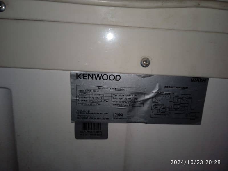 Kenwood washing machine and drieyr new condition single person used 1