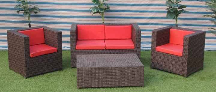 Sofas set, Garden Lawn , Patio rattan Furniture, 4