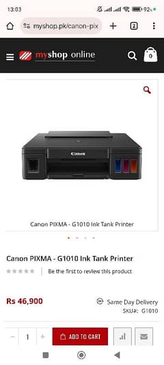 Canon Color Printer For Sale