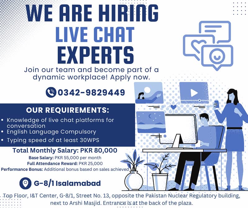 Our company is seeking live chat experts and developers 0