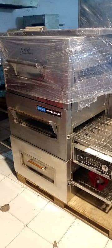 broast machine imported, working table, pizza oven conveyor, hot plate 2