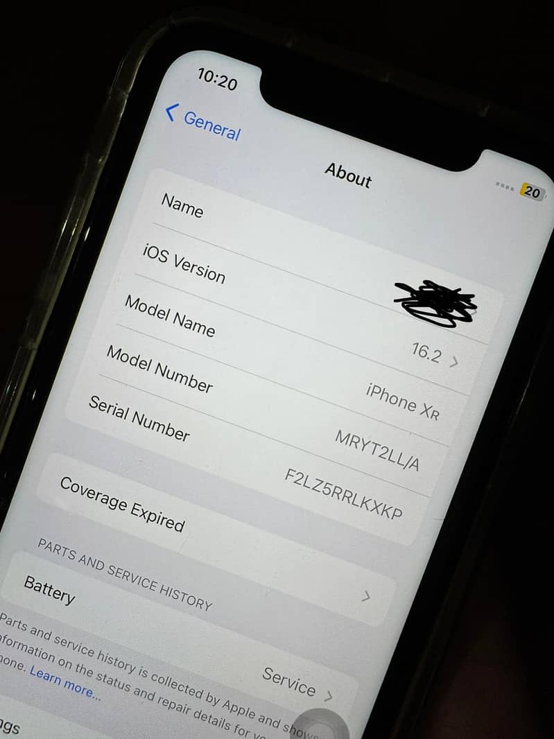 iPhone xr fu 64gb all okay just displya ma miner black nishan ha 5