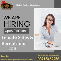 Sales & Receptionist Job (only for female)