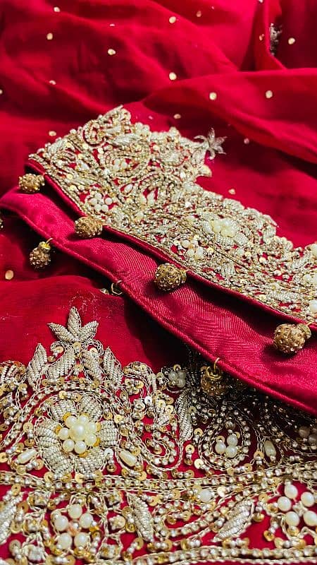 Red Bridal lehenga 3