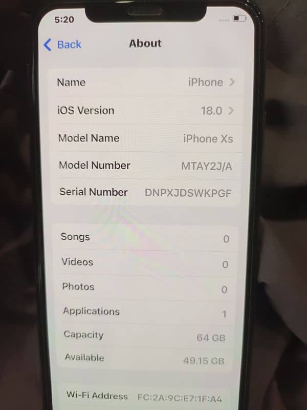 Iphone xs 64gb 6