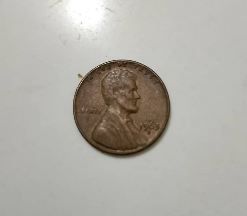 1963 D Lincoln Memorial penny L on edge error 0