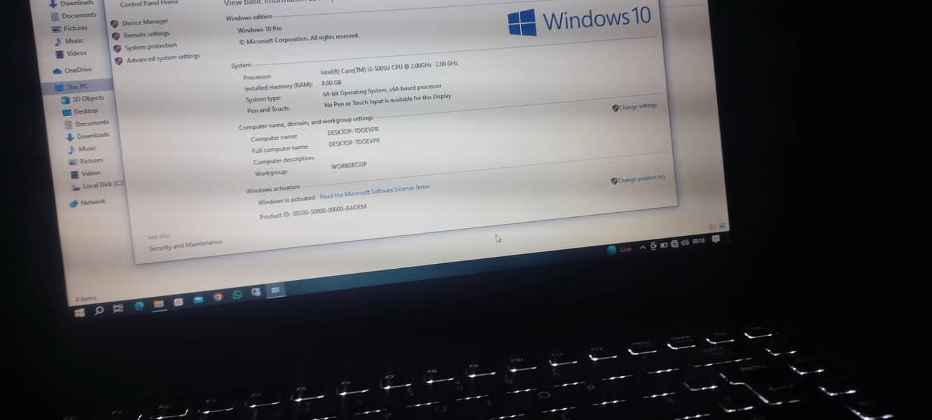 Toshibha laptop core i3 5th gen full working all ok 10/10 condition 0