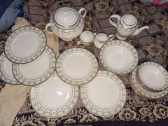 Gold Plated Dinner Set bon China 27 Pieces