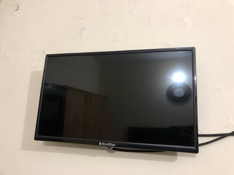 24’’inches LED (ecostar) TV with stand and remote.  (Box packed) 1