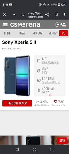 Sony Xperia 5 Mark II