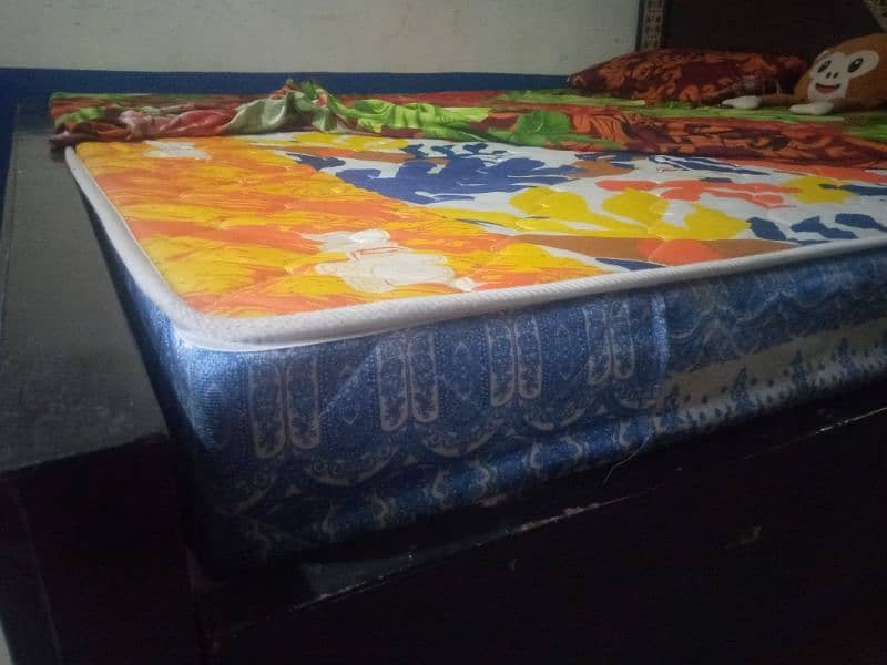 King Size bed With side table with mattress 5