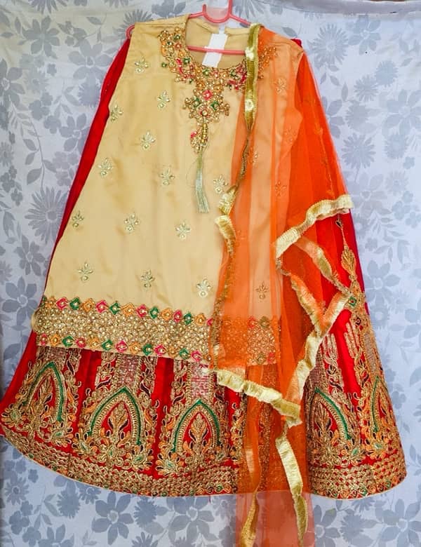 kids girls lehnga cholli with dubata 0