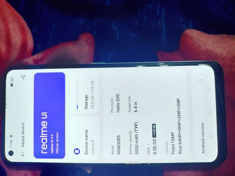 realme 8+8/128 display fingerprint G95 4