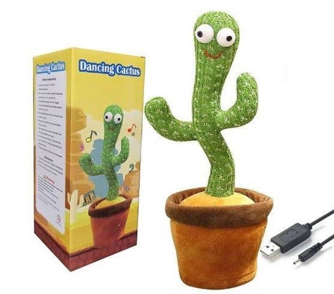 SP Dealz Dancing Cactus Rechargeable Toys for Kids Plush Baby Toy 0