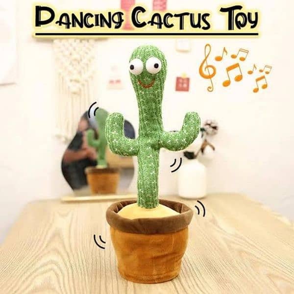 SP Dealz Dancing Cactus Rechargeable Toys for Kids Plush Baby Toy 1