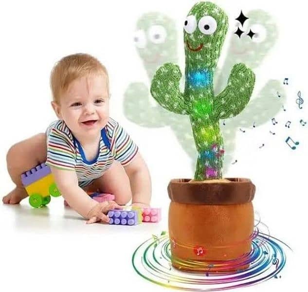 SP Dealz Dancing Cactus Rechargeable Toys for Kids Plush Baby Toy 2