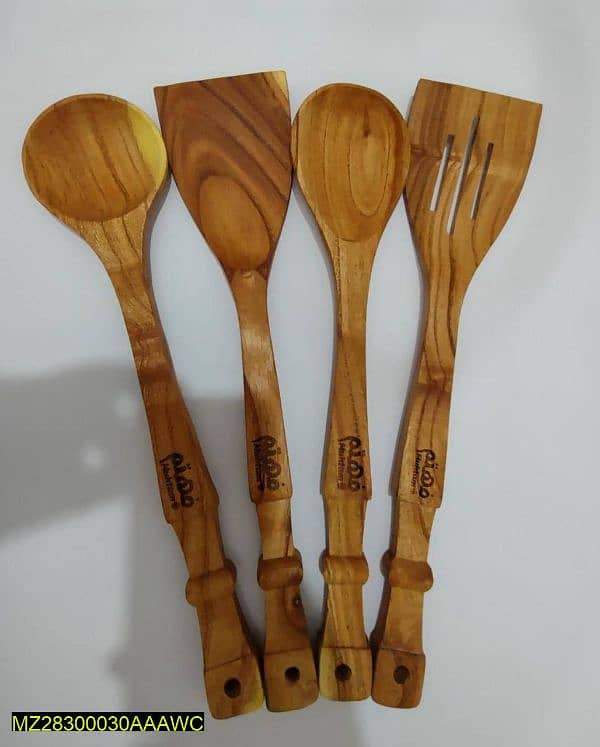 4 pcs wooden spatula wooden spoon set Delivery all Over the pakistan 1