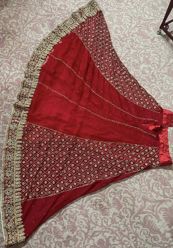 Bridal Langa in (Anaar red colour) price ho jai gi 3