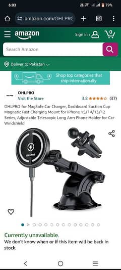 OHLPRO for MagSafe Car Charger, Dashboard Suction Cup Magnetic