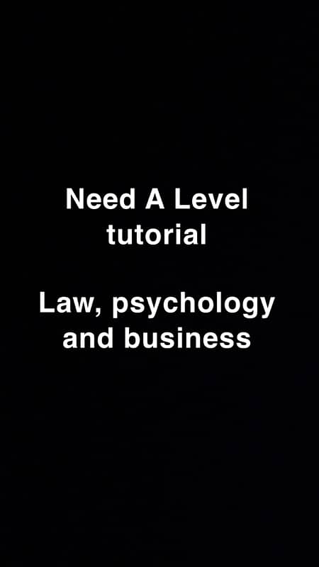 Need A level tutor 0