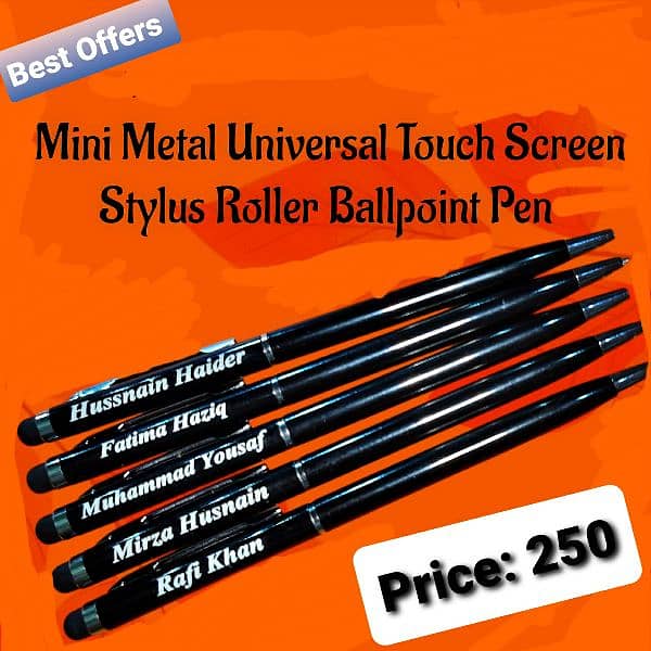 Metal Universal Touch screen Pen With Name Printing 0