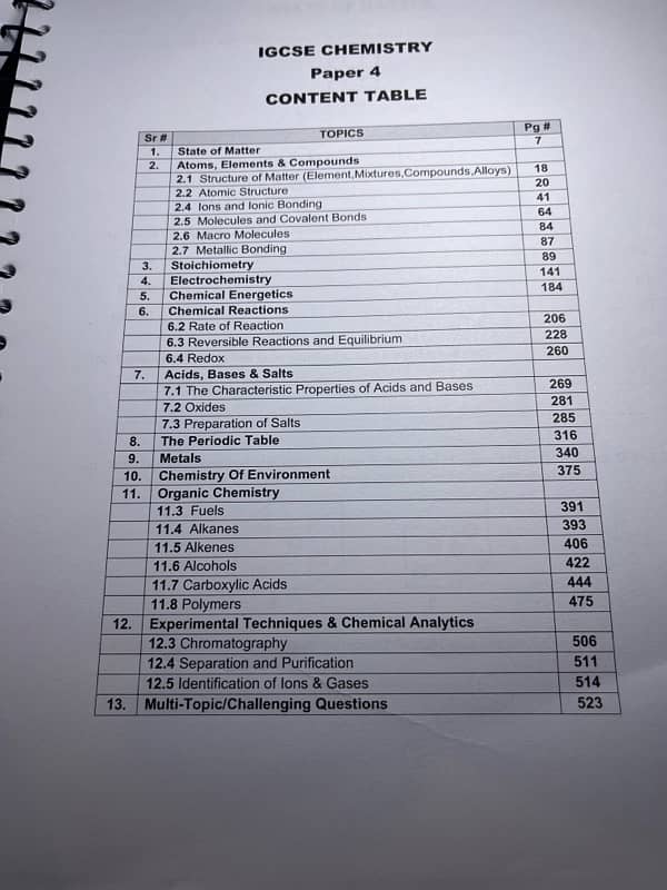 IGCSE chemistry theory topical past papers 3