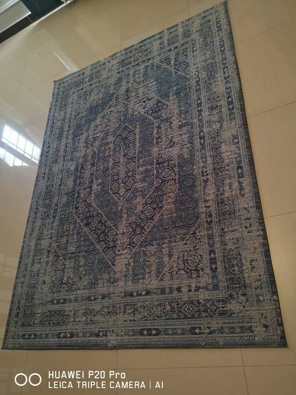 Blue and white Turkish carpet for sale 0