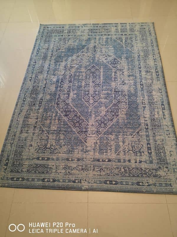 Blue and white Turkish carpet for sale 1