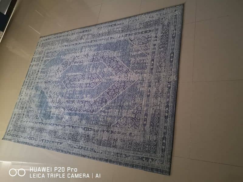 Blue and white Turkish carpet for sale 2