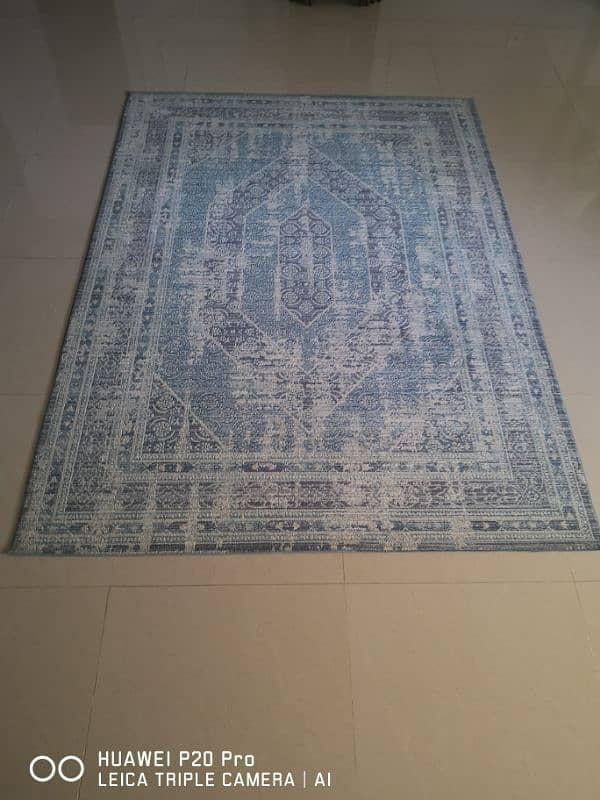 Blue and white Turkish carpet for sale 4